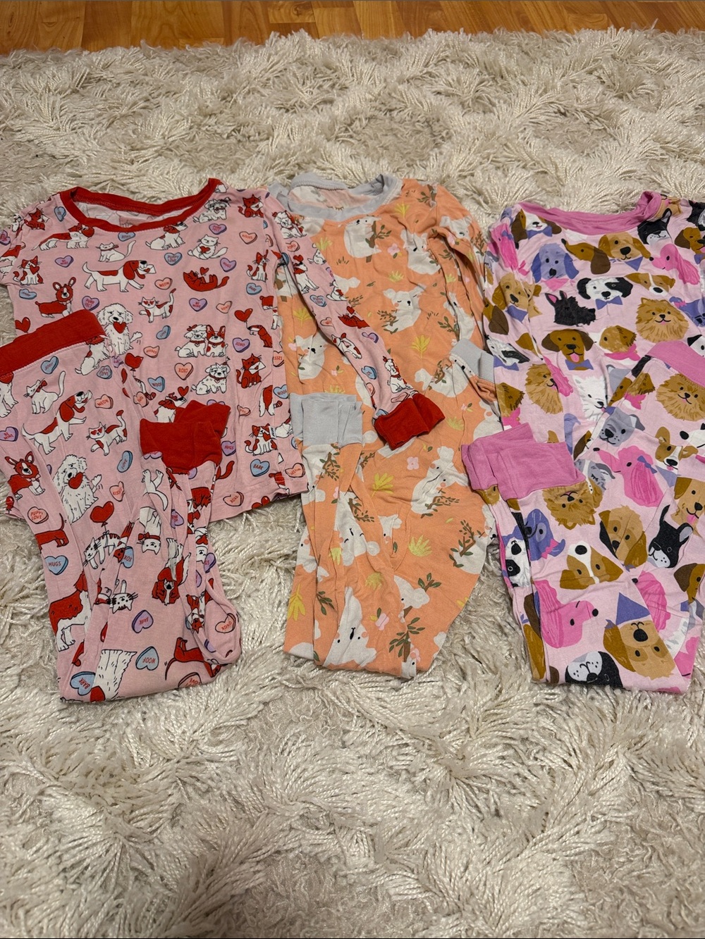 Little sleepies Pajama Set - Pink, Peach & Multicolor Animal Prints